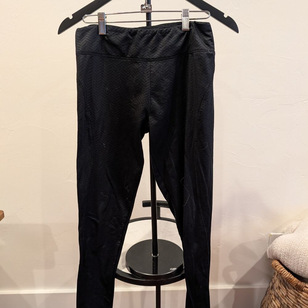 Black Chevron Pattern Leggings